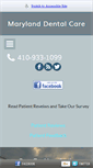 Mobile Screenshot of marylanddentalcare.com